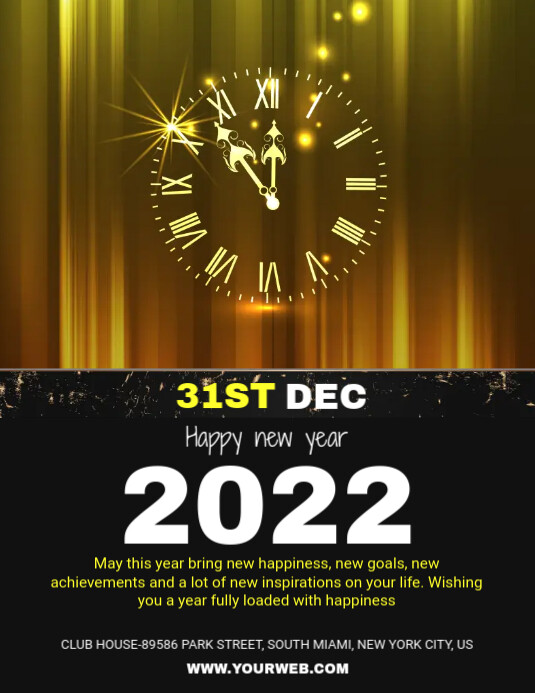 Happy New Year Flyer Template | PosterMyWall