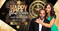 happy new year from church pastor template Imagen Compartida en Facebook