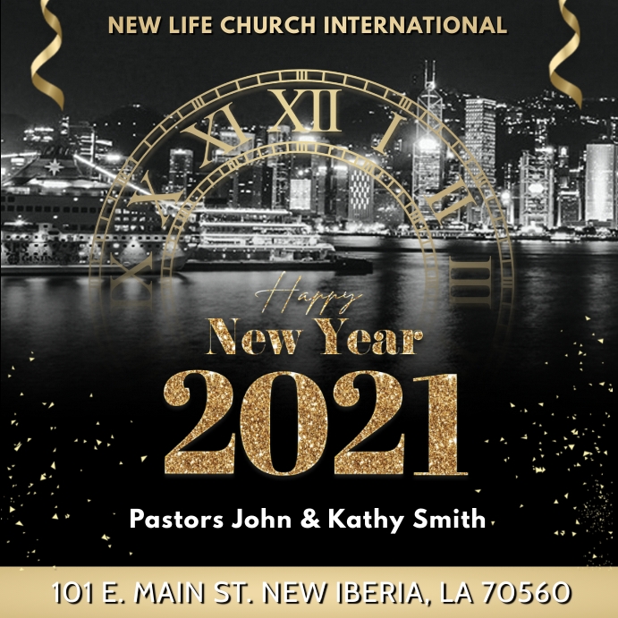HAPPY NEW YEAR GOLD 2021 FLYER TEMPLATE | PosterMyWall
