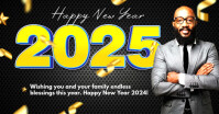 Happy New Year Greeting card Facebook Shared Image template