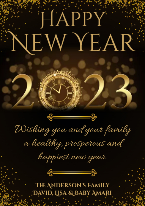 New Year Greeting Card Inside