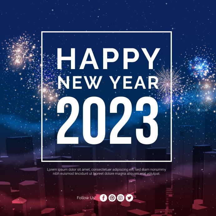 Happy New Year Greeting Poster Template | PosterMyWall
