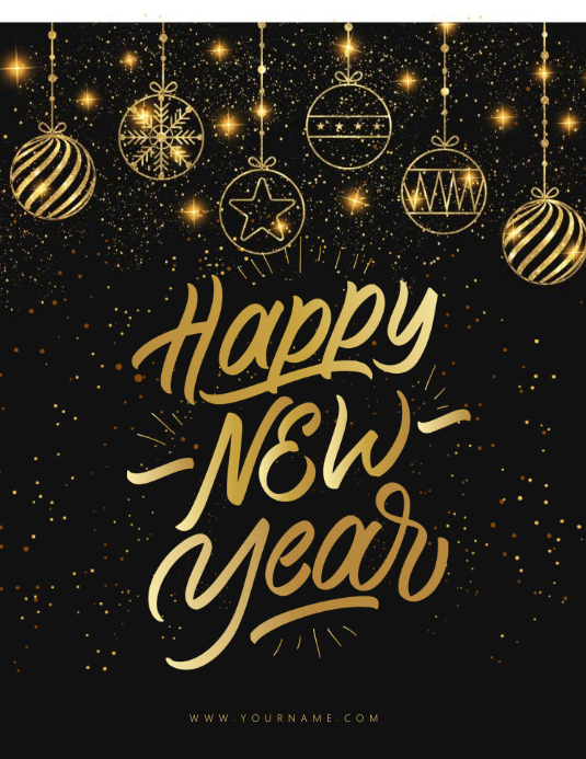 Happy new year 2017 greeting template card or vector image Happy New Year Greeting Template | PosterMyWall