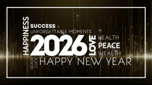 Black New Year Celebration Vídeo de portada de Facebook Template