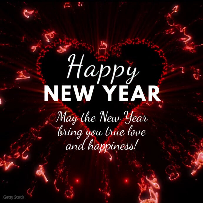 Happy New Year Greetings Message Firework Template Postermywall