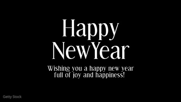 Happy New Year Greetings Message Video Lights Template Postermywall