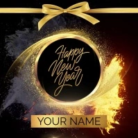 happy new year Instagram post video Quadrato (1:1) template
