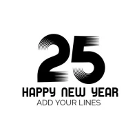 happy new year logo template