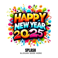 Happy New Year Logo template