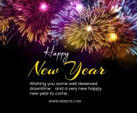 Happy New year Medium Rectangle Middelgrote rechthoek template
