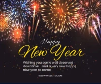 Happy New year Medium Rectangle Middelgrote rechthoek template