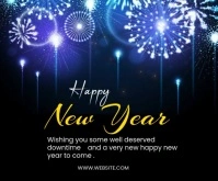 Happy New year Medium Rectangle Mittelgroßes Rechteck template