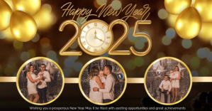Marrone New Year Celebration Facebook Shared Image Template