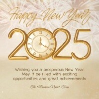 happy new year message instagram square template สี่เหลี่ยมจัตุรัส (1:1)