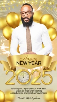 happy new year message instagram story template