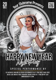 Happy New Year party A6 template
