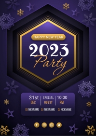 HAPPY NEW YEAR PARTY TEMPLATE | PosterMyWall