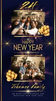 happy new year photo Instagram story post template