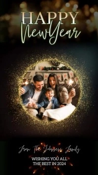happy new year photo slide show 2024 Indaba yaku-Instagram template