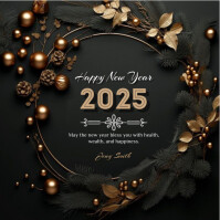 Happy new year poster design 2025 template