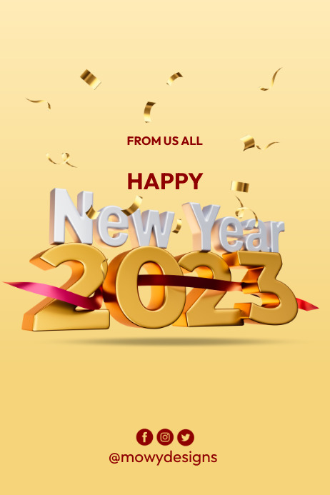 Happy New Year Poster Template | PosterMyWall