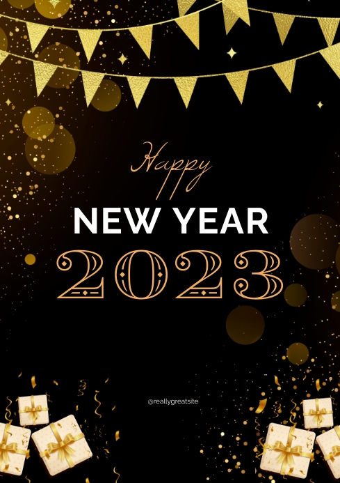 Plantilla de Happy New Year Poster | PosterMyWall