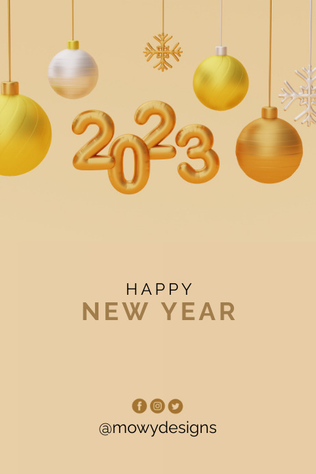 Happy New Year Poster Template | PosterMyWall
