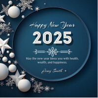 Happy new year poster design Message Instagram template