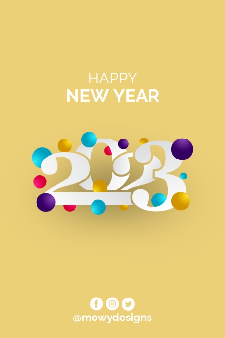 Happy New Year Poster Template | PosterMyWall
