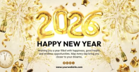 Happy New Year Poster Facebook Shared Image template