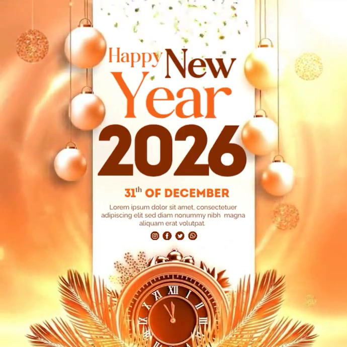 New Year Celebration Square Template | PosterMyWall