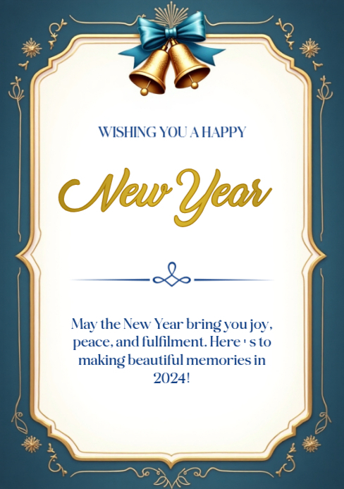 Happy new year printable card Template | PosterMyWall