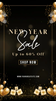Happy New Year Sale Instagram-Story template