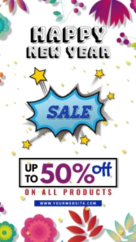 Happy New Year Sale Instagram Story Template Instagram-Story