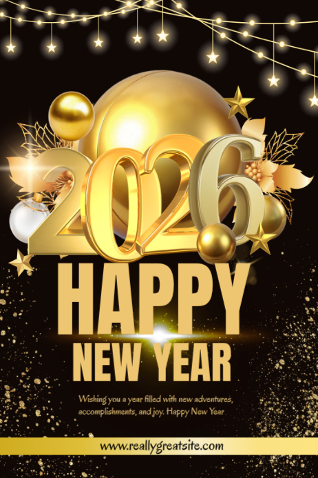 Plantilla de Happy New Year template 2026 | PosterMyWall