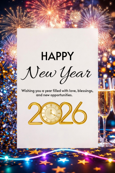 New Year Celebration Posters Template | PosterMyWall