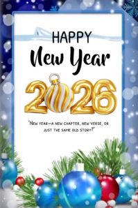 Happy New Year template 2026 Poster