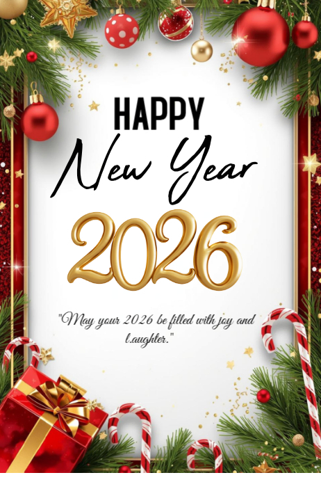 Plantilla de Happy New Year template 2026 | PosterMyWall