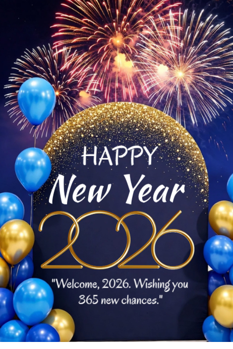 Plantilla de Happy New Year template 2026 | PosterMyWall
