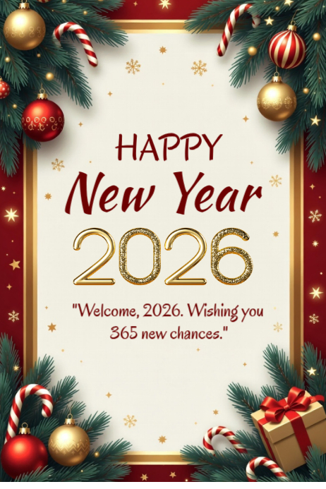 Plantilla de Happy New Year template 2026 | PosterMyWall
