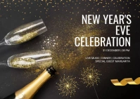 happy new year template Postcard