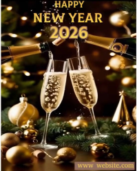 Happy new year vedio celebration flyer Instagram Portrait template