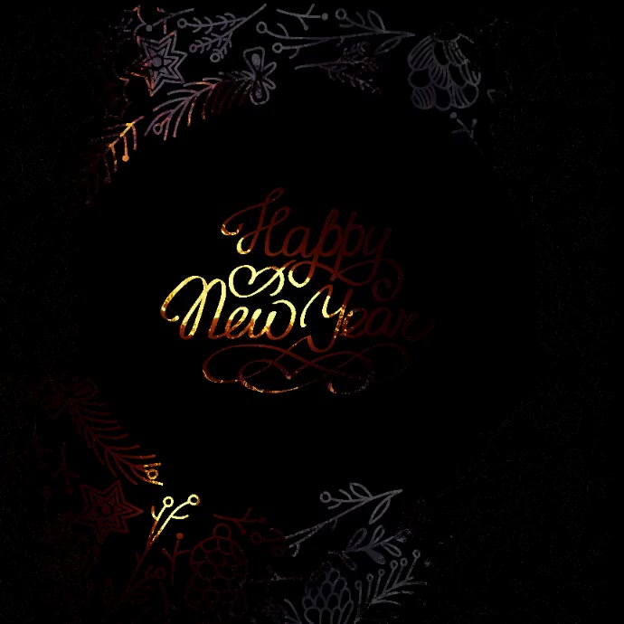 happy new year video card cards online Instagram-Beitrag template