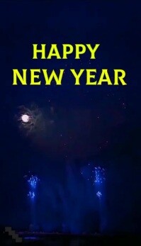 Happy new year video Business Card template