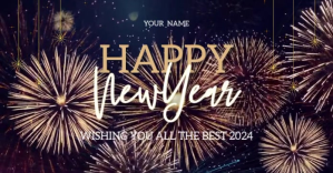 happy new year video Facebook Shared Image template