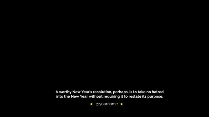 happy new year video Ecrã digital (16:9) template