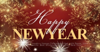 Happy new year video design Template Image partagée Facebook