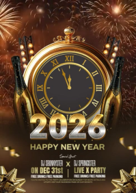 Happy new year video template A4