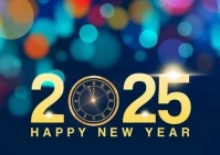 Happy New Year Video Template Postcard