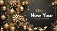 Happy New Year Wish Greetings Pantalla Digital (16:9) template